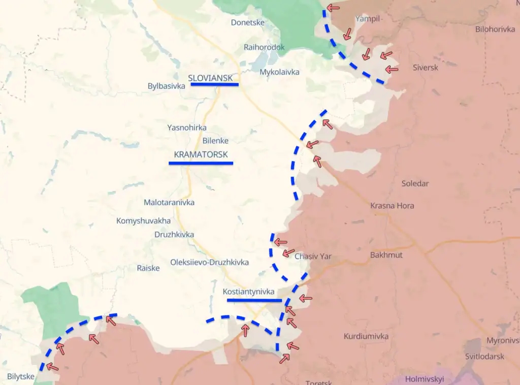 де зараз наступ зсу а де тримають оборону карта