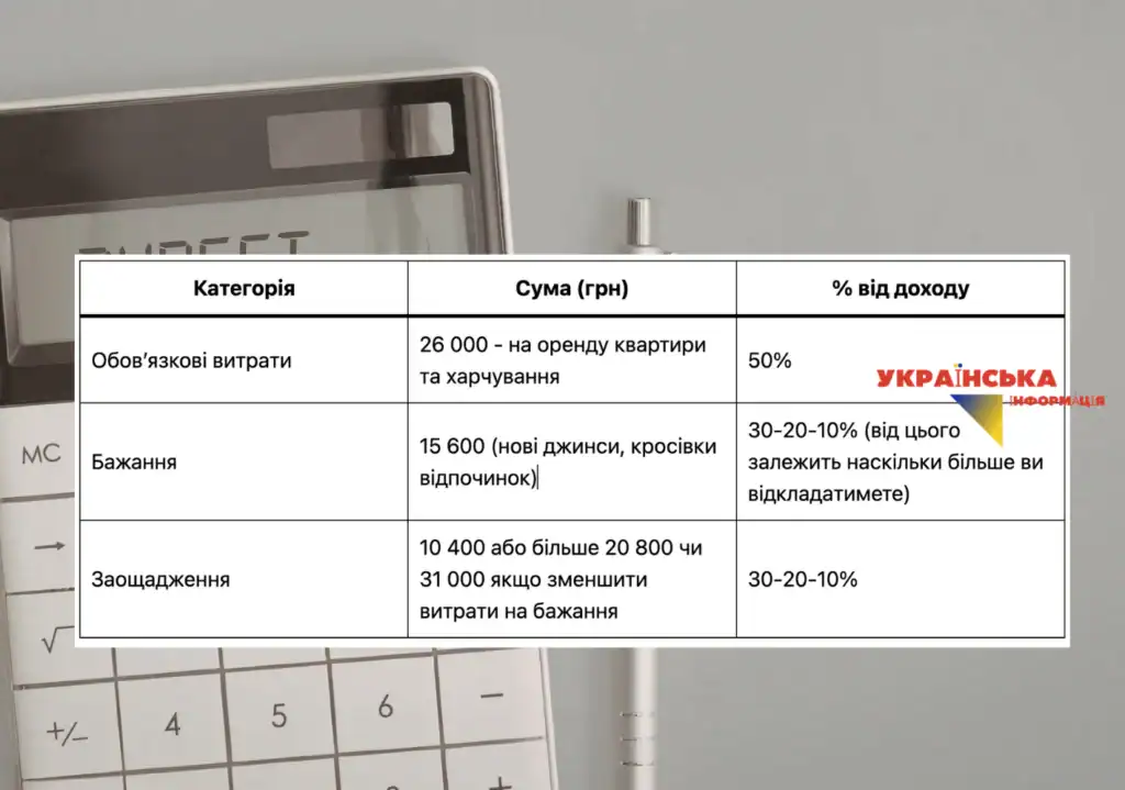 сімейний бюджет приклад