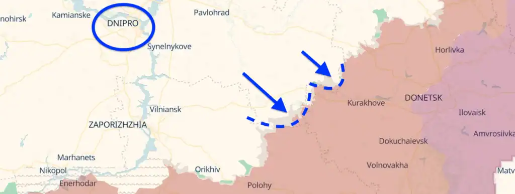 звільнення дніпропетровської області зсу карта